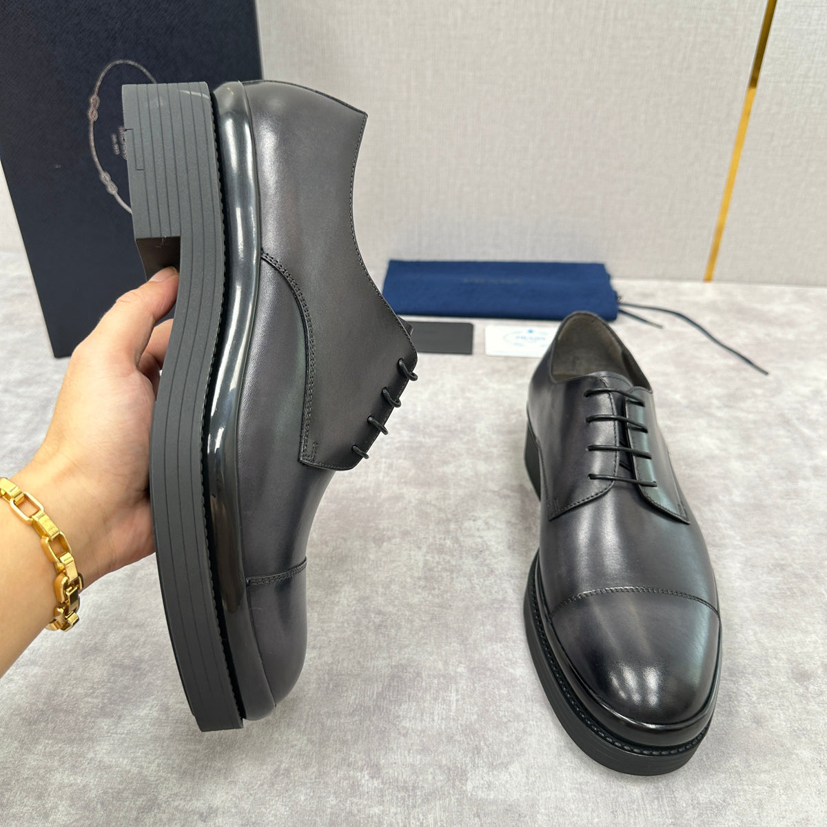 Mehrfarbige Derby-Schuhe – Herren
