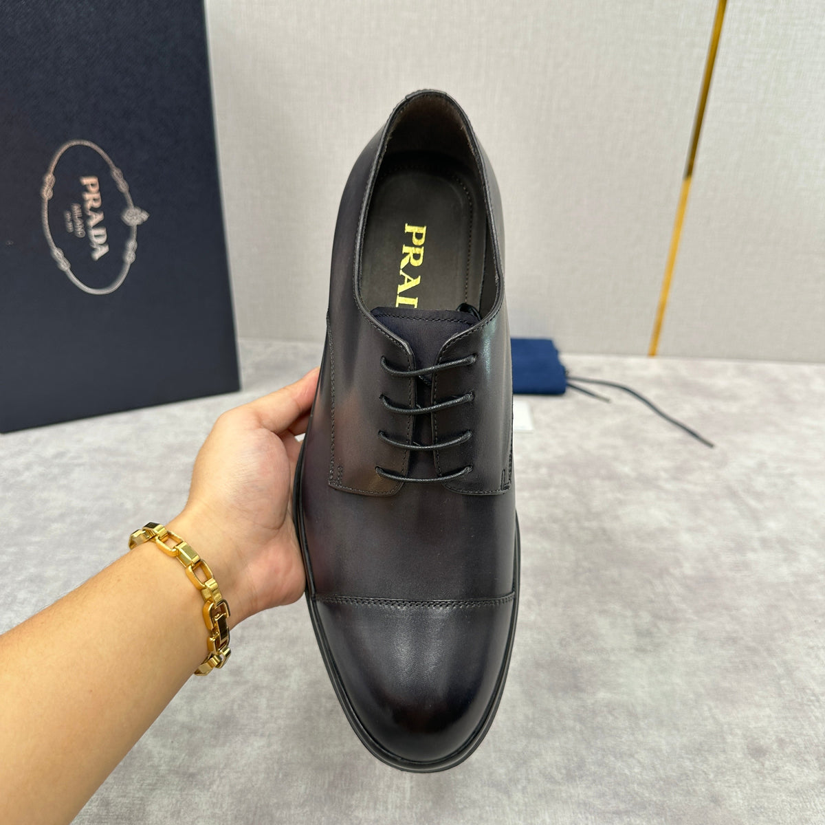 Mehrfarbige Derby-Schuhe – Herren