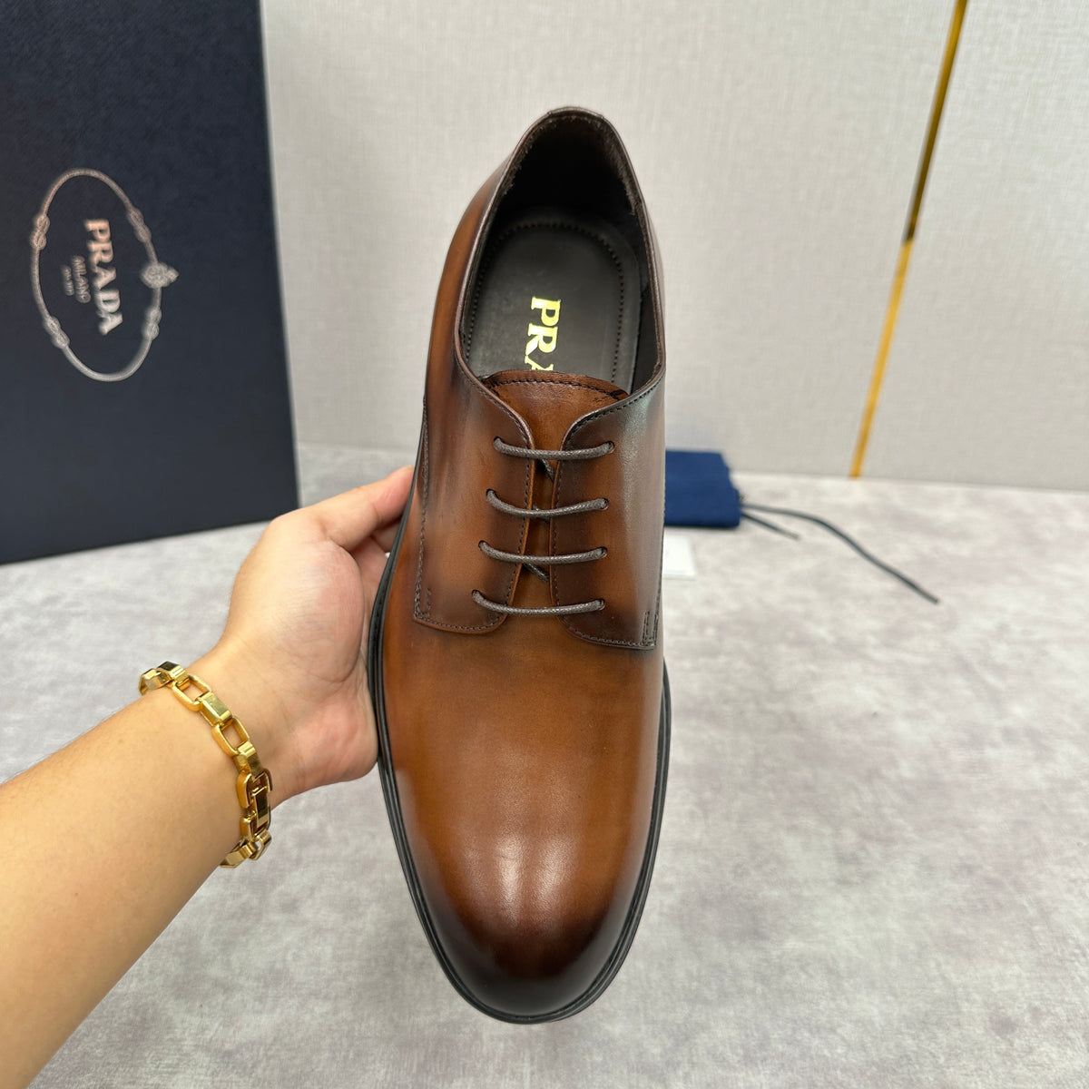 Mehrfarbige Derby-Schuhe – Herren