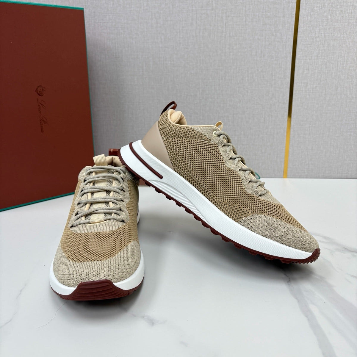 Grey Suede Colourblock Runner - Men's