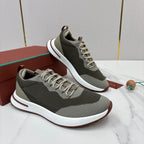 Grey Suede Colourblock Runner - Men's