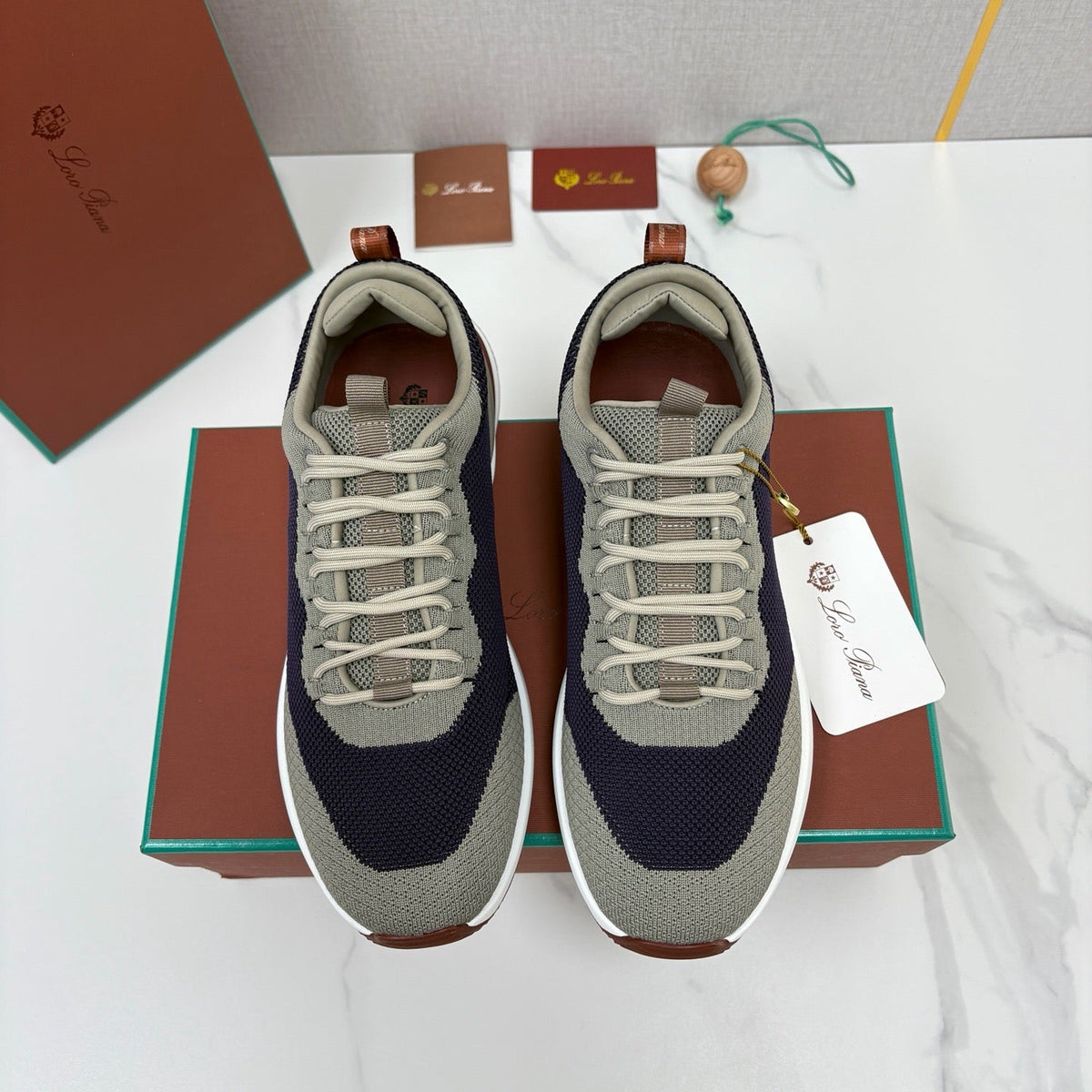 Grey Suede Colourblock Runner - Men's