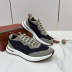 Grey Suede Colourblock Runner - Men's
