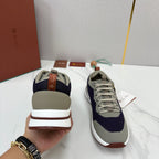Grey Suede Colourblock Runner - Men's