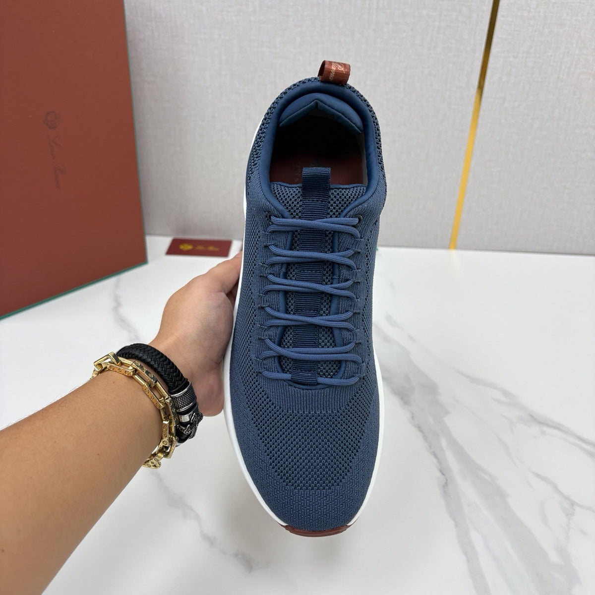Schwarze Mesh-Runner, Ton-in-Ton - Herren