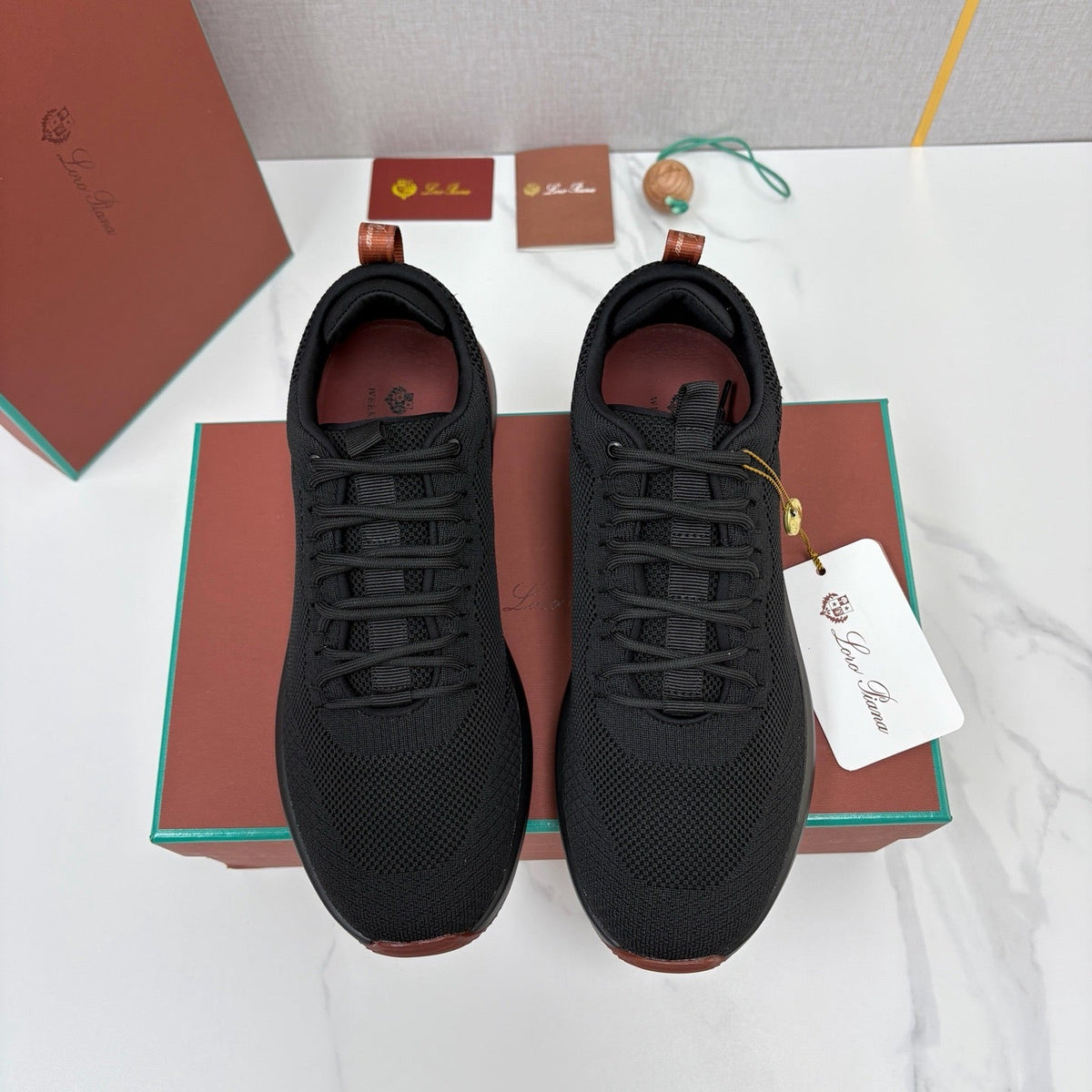 Schwarze Mesh-Runner, Ton-in-Ton - Herren