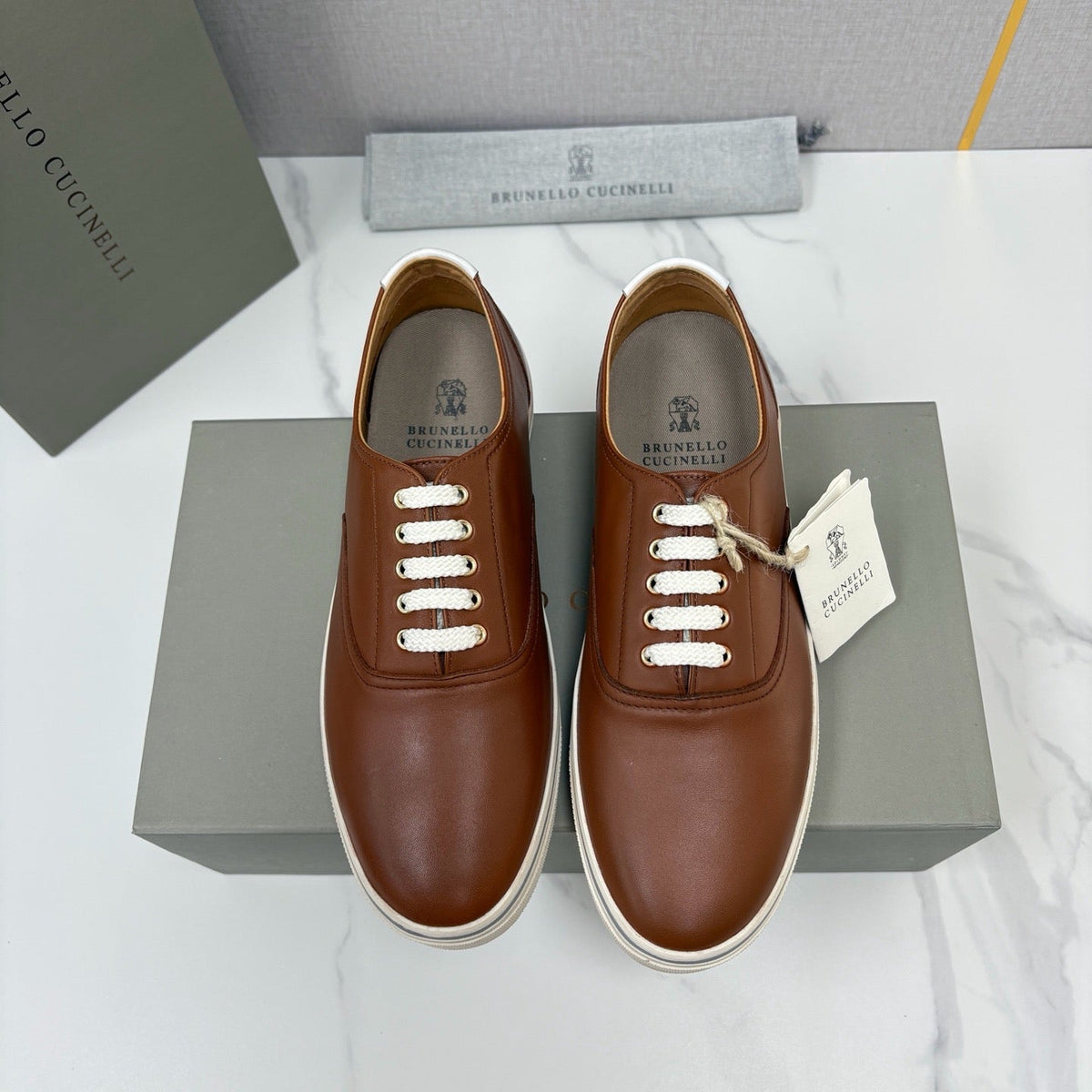 Mehrfarbige Derbyschuhe – Herren