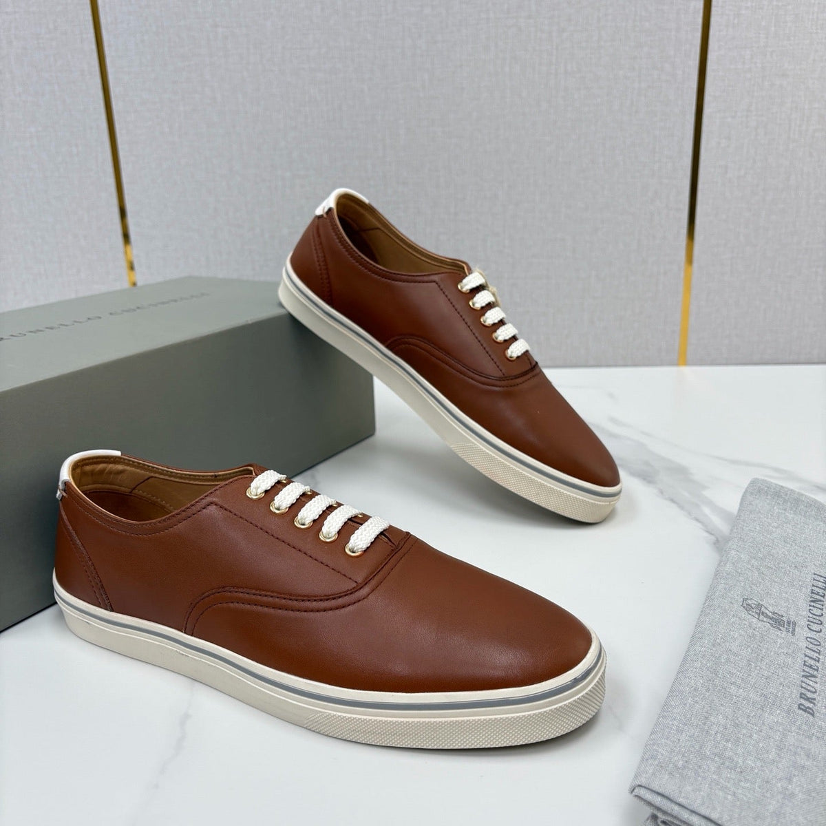 Mehrfarbige Derbyschuhe – Herren