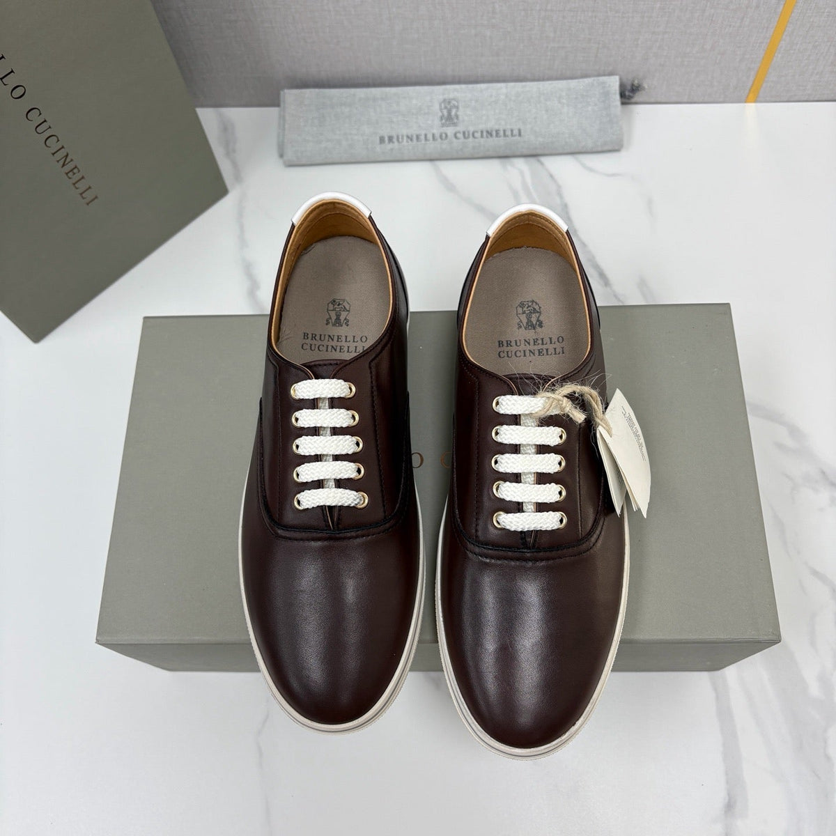 Mehrfarbige Derbyschuhe – Herren