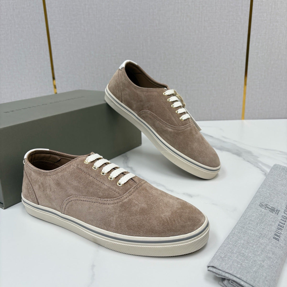 Mehrfarbige Derby-Schuhe – Herren