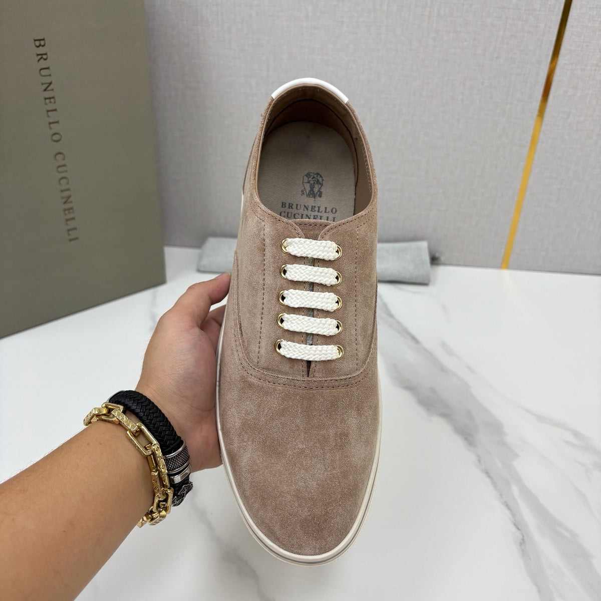 Mehrfarbige Derby-Schuhe – Herren