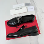 Black Leather Horsebit Loafer - Men's