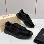 Black Mesh Panelled Runner - Men's