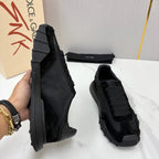 Black Mesh Panelled Runner - Men's