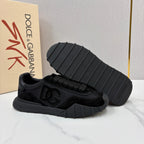 Black Mesh Panelled Runner - Men's