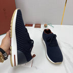 Marineblaue Strick-Slipper-Low-Top - Herren