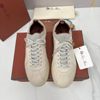 Cream Leather Cupsole Low-Top - Men's