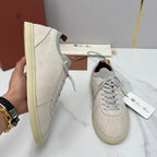 Cream Leather Cupsole Low-Top - Men's