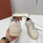 Cream Leather Cupsole Low-Top - Men's