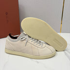 Cream Leather Cupsole Low-Top - Men's