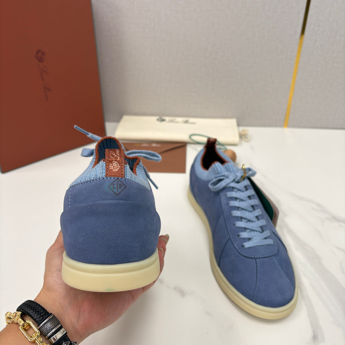 Cream Leather Cupsole Low-Top - Men's