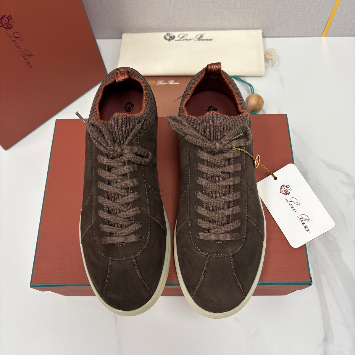 Cream Leather Cupsole Low-Top - Men's