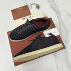 Black Suede Cupsole Low-Top - Men's