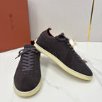 Black Suede Cupsole Low-Top - Men's