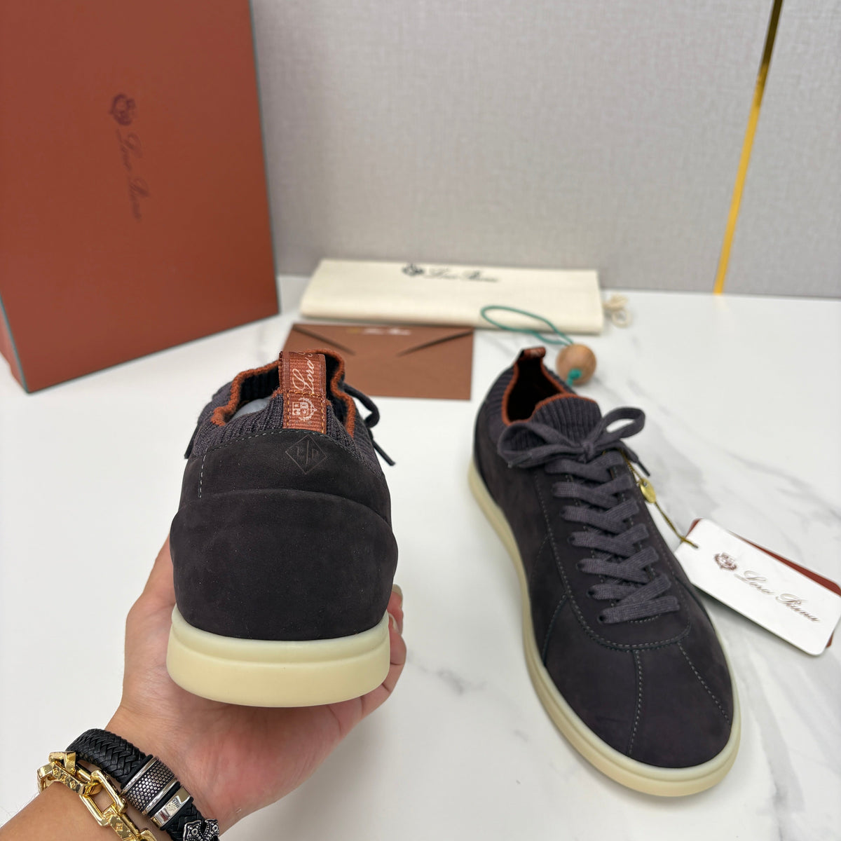 Black Suede Cupsole Low-Top - Men's
