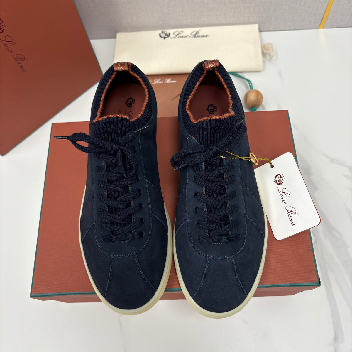 Cream Leather Cupsole Low-Top - Men's