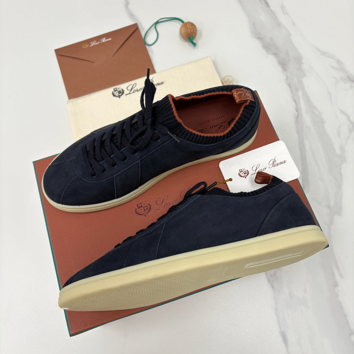 Cream Leather Cupsole Low-Top - Men's