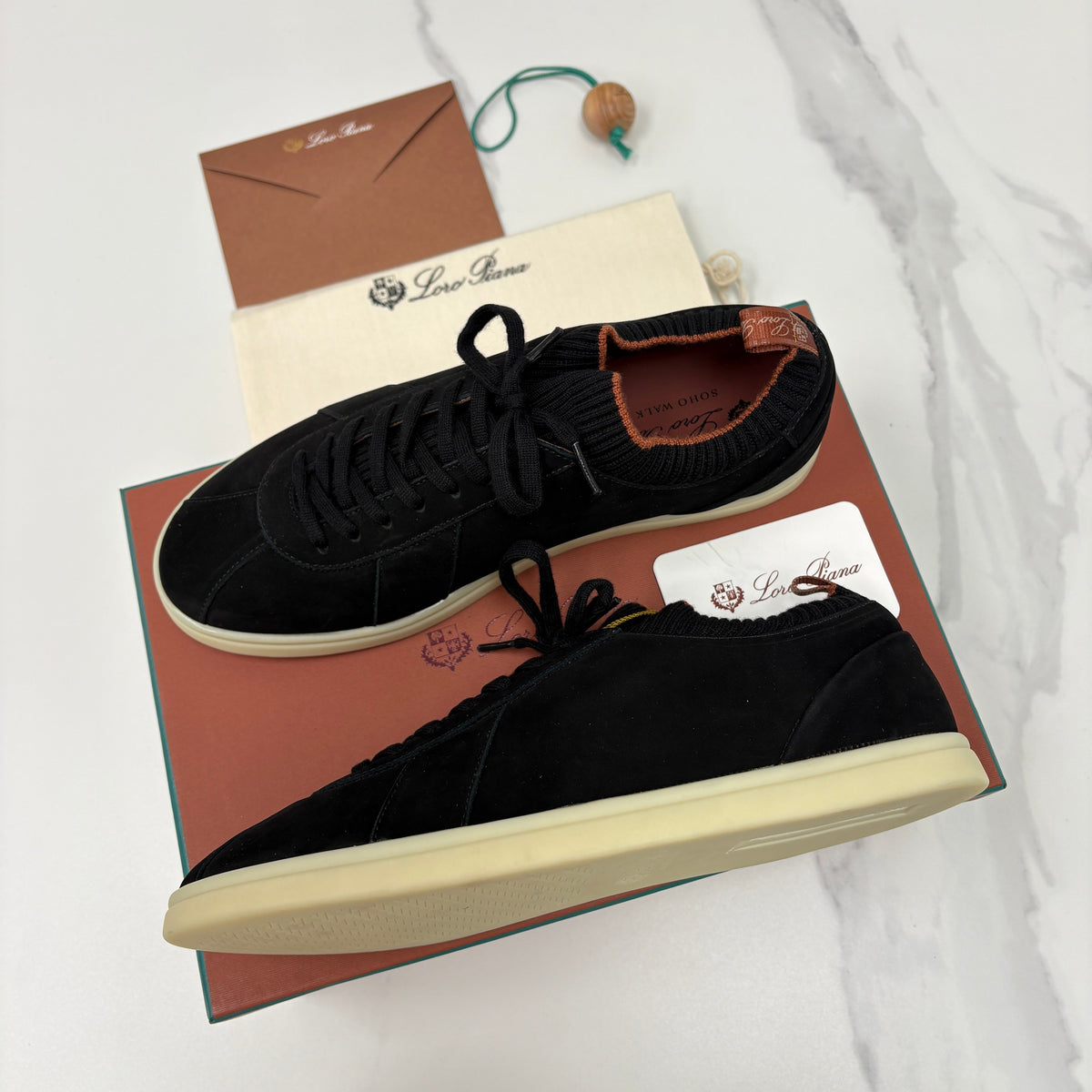 Black Suede Cupsole Low-Top - Men's