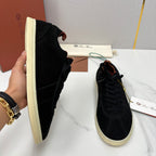 Black Suede Cupsole Low-Top - Men's