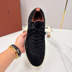 Black Suede Cupsole Low-Top - Men's
