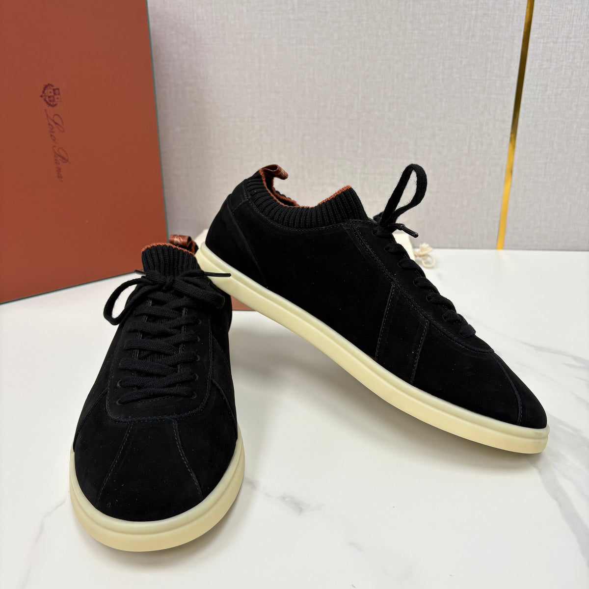 Black Suede Cupsole Low-Top - Men's