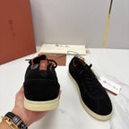 Black Suede Cupsole Low-Top - Men's