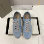 Marineblaue Wildleder-Cupsole-Sneaker Low-Top – Herren