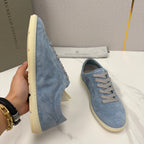 Marineblaue Wildleder-Cupsole-Sneaker Low-Top – Herren