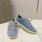 Marineblaue Wildleder-Cupsole-Sneaker Low-Top – Herren