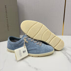 Marineblaue Wildleder-Cupsole-Sneaker Low-Top – Herren