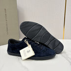 Marineblaue Wildleder-Cupsole-Sneaker Low-Top – Herren