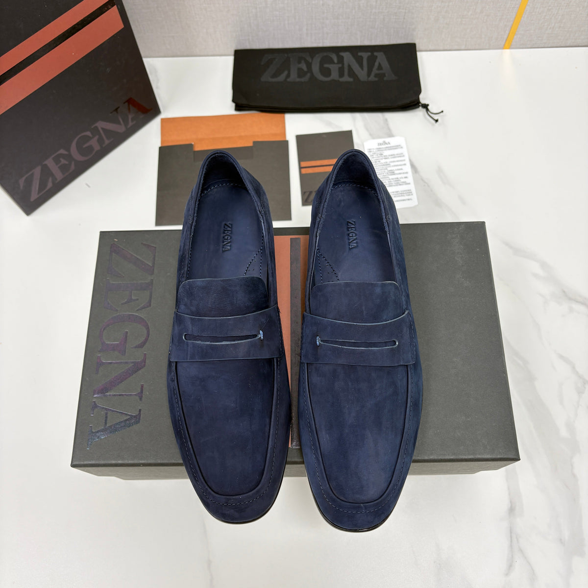 Brown Suede Plain Penny Loafer - Men's