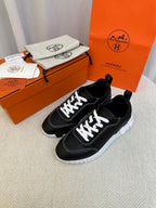 Black Knit Contrast Sole Runner - Men's