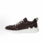 Olivfarbener Wildleder-Tonal-Sneaker – Herren