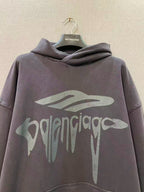Grauer Baumwoll-Grafik-Pullover – Herren