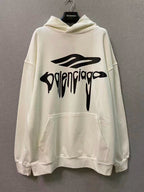 Grauer Baumwoll-Grafik-Pullover – Herren
