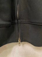Schwarze Baumwoll-Patchwork-Reißverschlussjacke – Herren