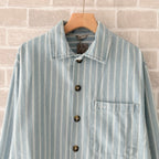 Blue Cotton Striped Long-Sleeve - Men's