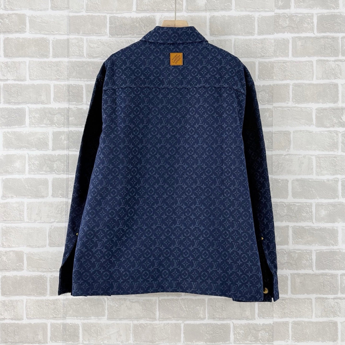 Navy Denim Monogram Overshirt – Herren
