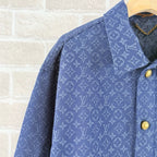 Navy Denim Monogram Overshirt – Herren